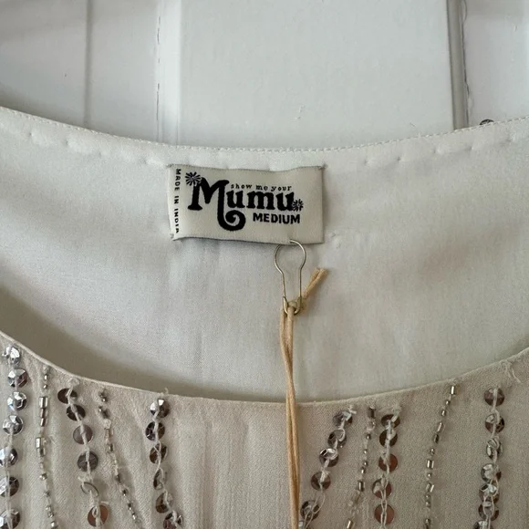 Show Me Your MuMu Sparkling Silver Mini Dress - Picture 3 of 4